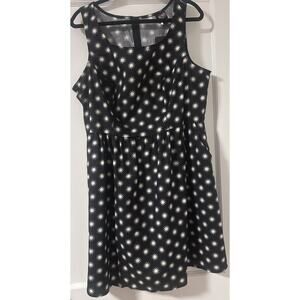 Retrolicious Starburst Fit & Flare Dress Pinup NWT 1X Plus Pockets 100% Cotton